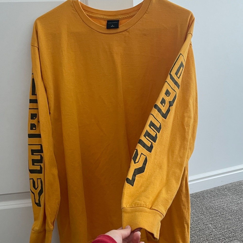Obey Yellow Long Sleeve Shirt with Black Graphic
